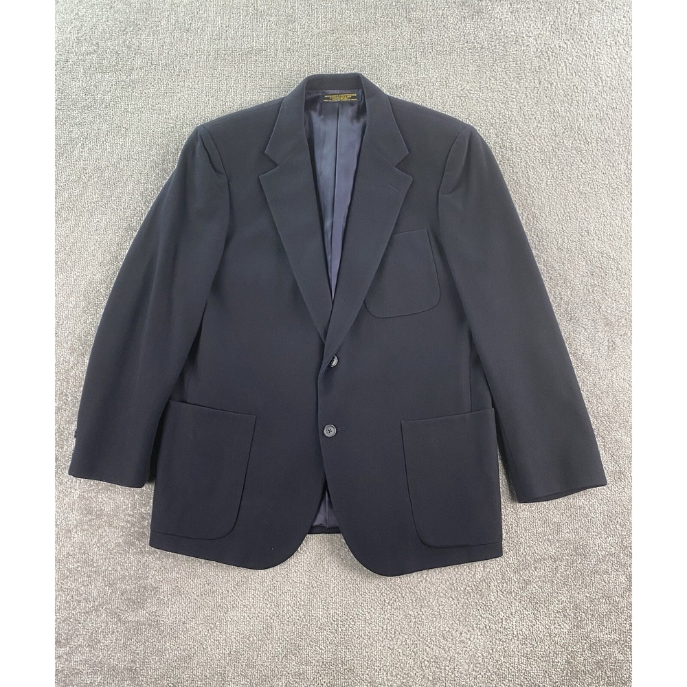 Vintage Brooks Brothers Suit Jacket 42 R Gray Wool Tweed Designer Luxury USA